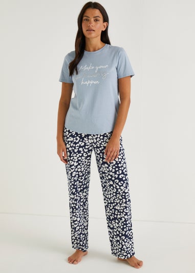 Navy Mix & Match Animal Print Pyjama Bottoms