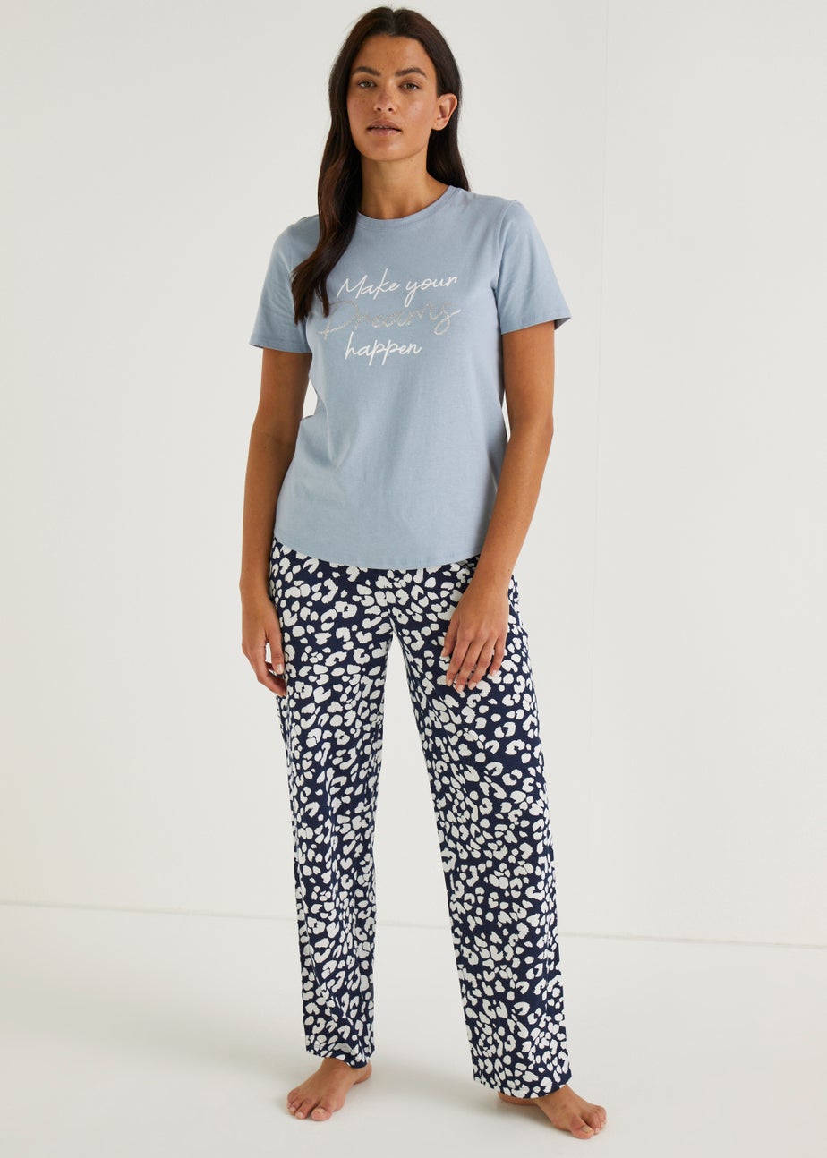 Navy Mix & Match Animal Print Pyjama Bottoms