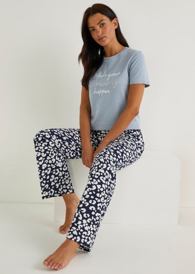 Navy Mix & Match Animal Print Pyjama Bottoms
