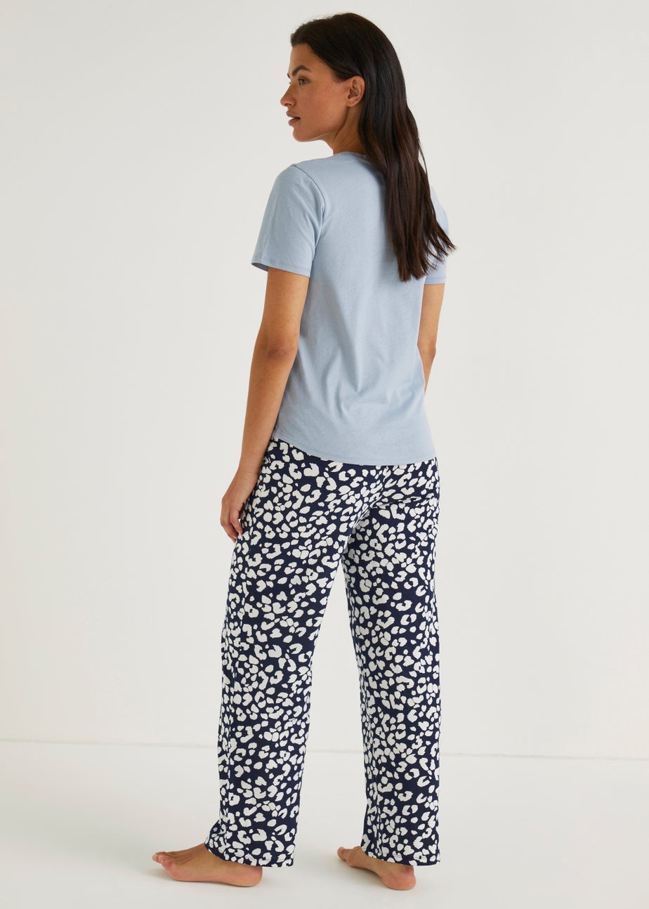 Navy Mix & Match Animal Print Pyjama Bottoms