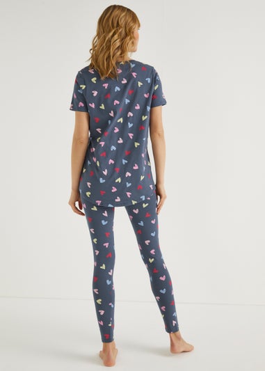 Navy Hello Lovely Legging Pyjama Set