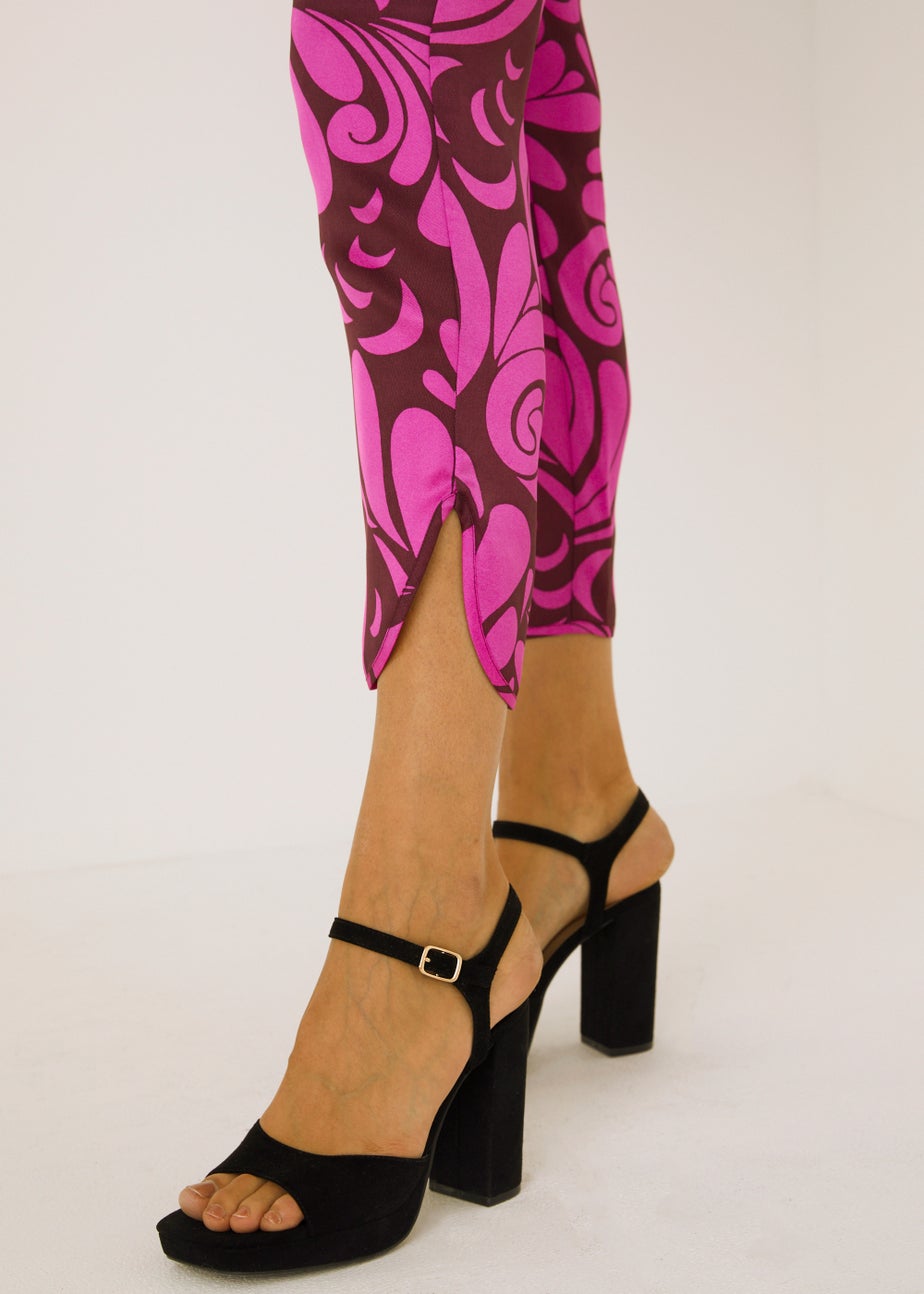 Et Vous Pink Swirl Print Trousers