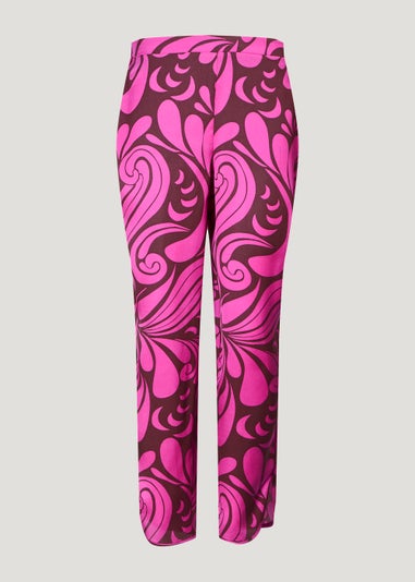 Et Vous Pink Swirl Print Trousers
