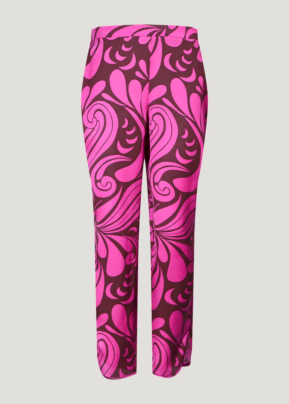 Et Vous Pink Swirl Print Trousers