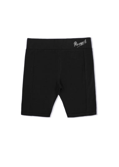 Girls Pineapple Black Marl Cycling Shorts (5-13yrs)