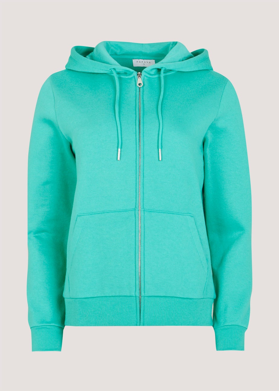 Turquoise Zip Up Hoodie
