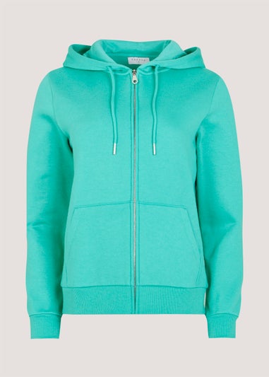 Turquoise Zip Up Hoodie