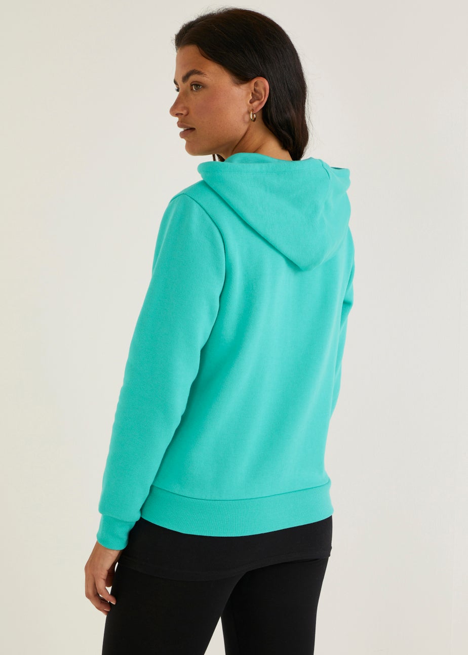 Turquoise Zip Up Hoodie