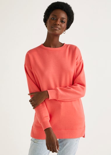 Coral Longline Sweatshirt