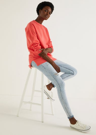 Coral Longline Sweatshirt