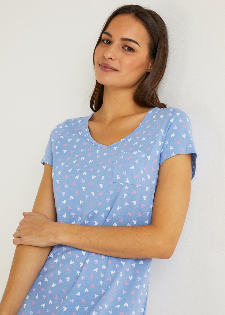 Blue Heart Pocket Nightie