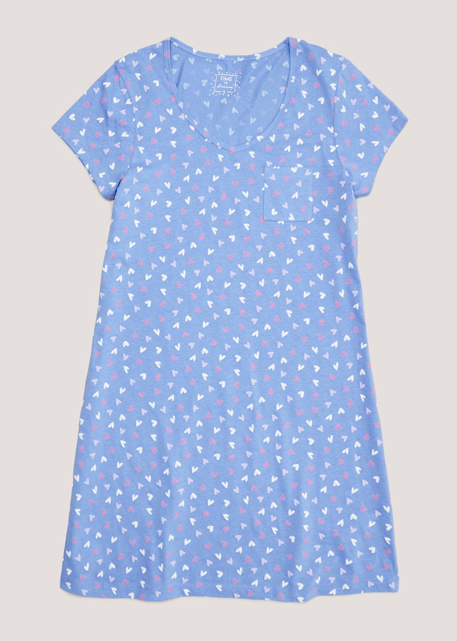 Blue Heart Pocket Nightie