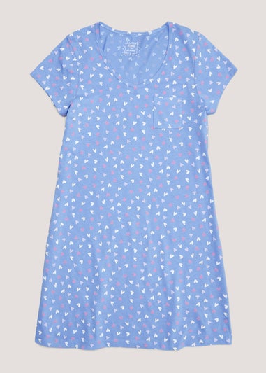 Blue Heart Pocket Nightie