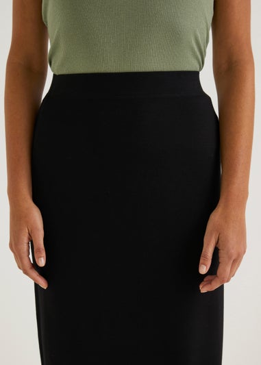 Black Jersey Maxi Skirt