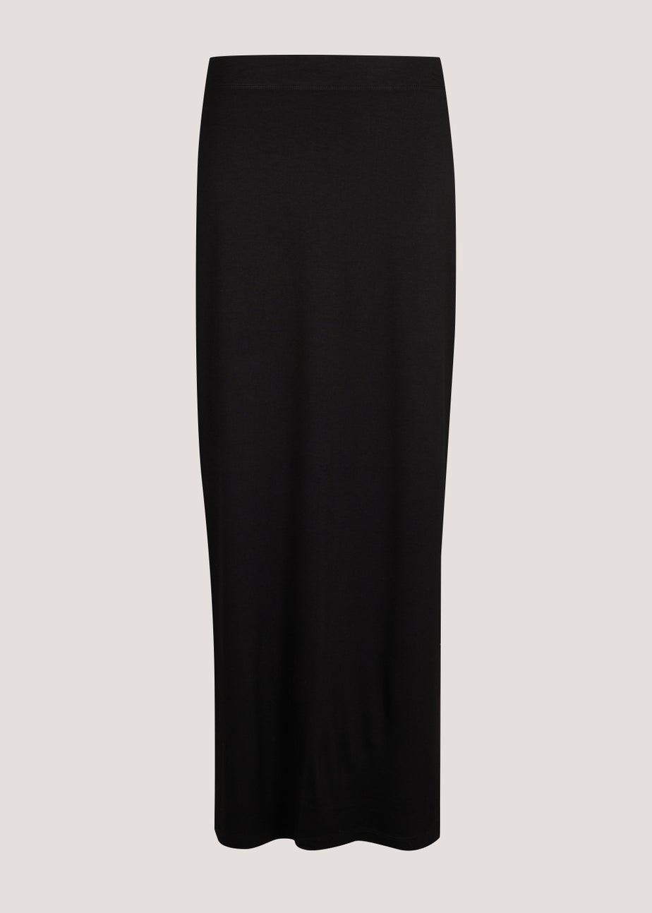 Black Jersey Maxi Skirt