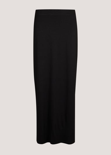 Black Jersey Maxi Skirt