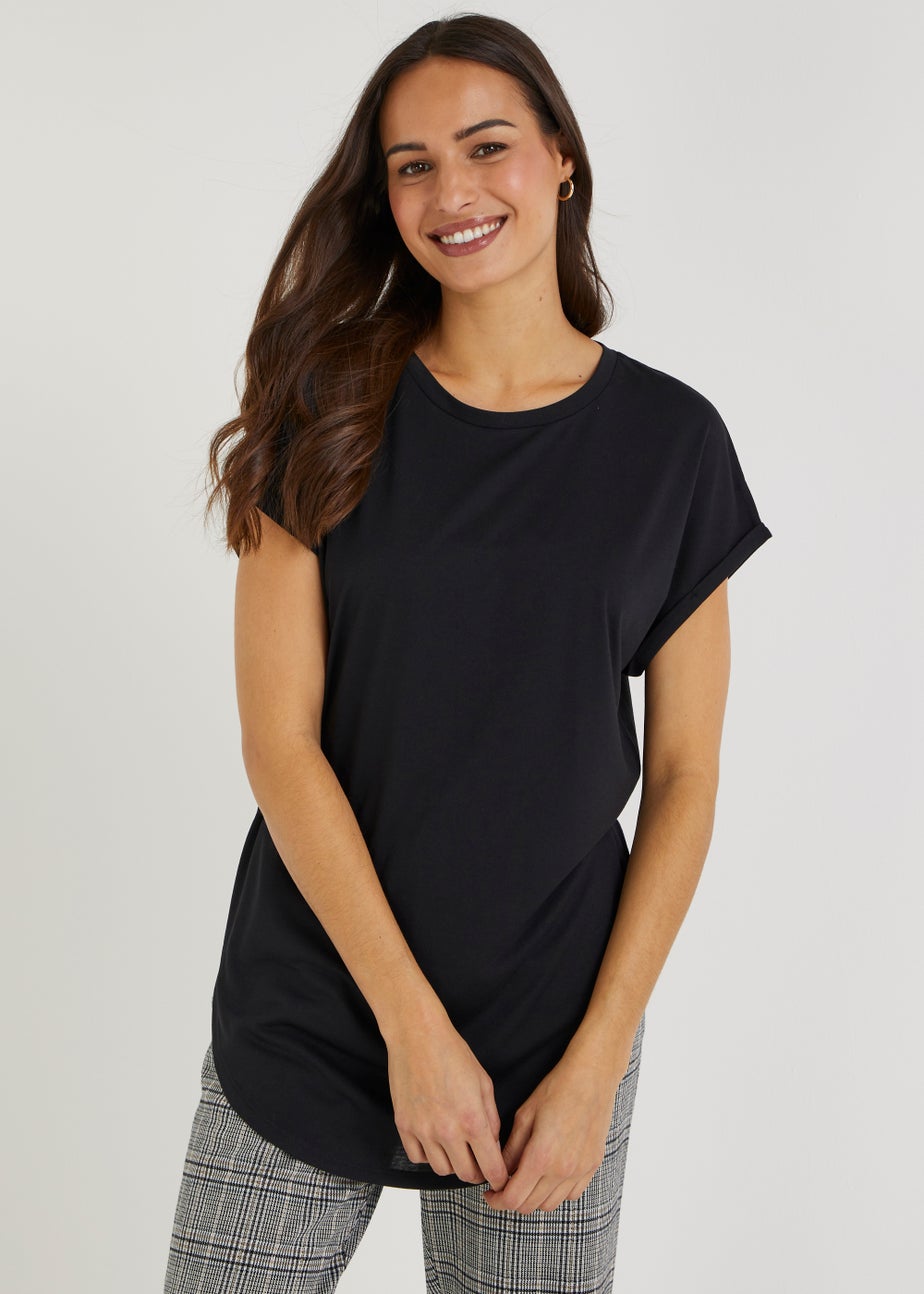 Black Longline T-Shirt