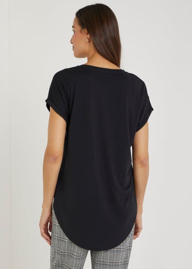 Black Longline T-Shirt