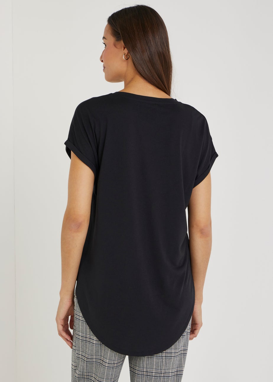 Black Longline T-Shirt