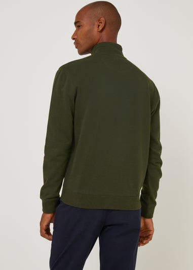 Farah Aintree Green 1/4 Zip Sweatshirt