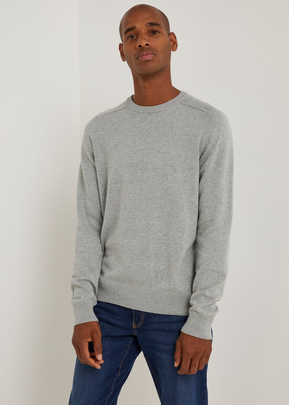 Farah Stern Grey Crew Neck Jumper