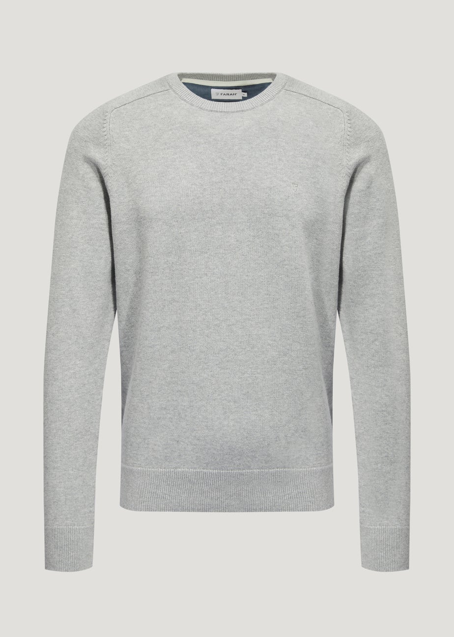 Farah Stern Grey Crew Neck Jumper