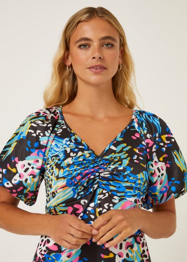 Be Beau Animal Print Midi Dress