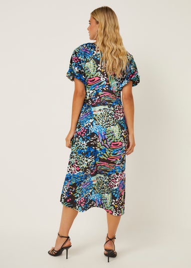Be Beau Animal Print Midi Dress