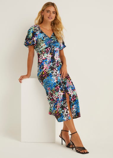 Be Beau Animal Print Midi Dress