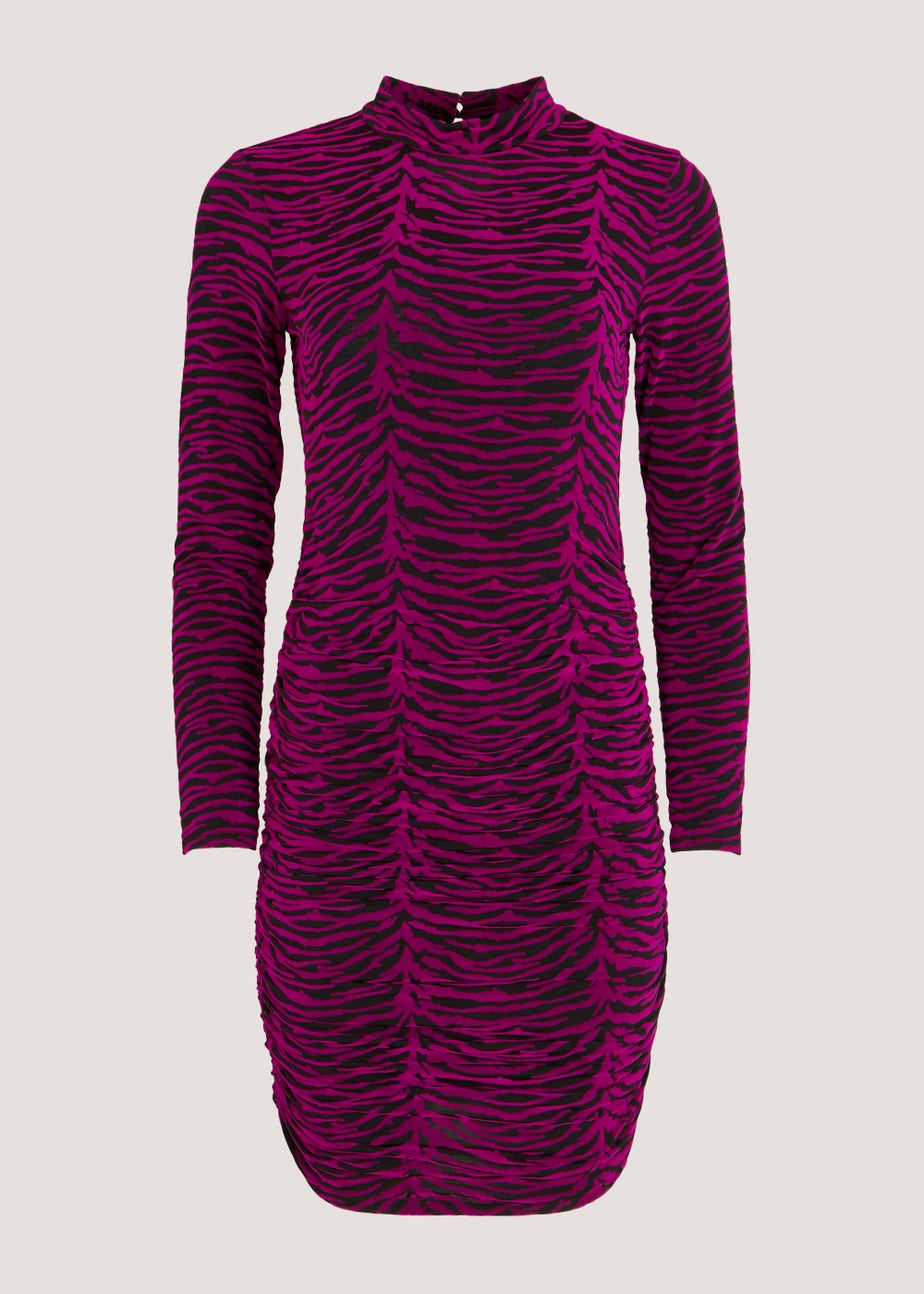 Be Beau Pink Flock Mini Dress