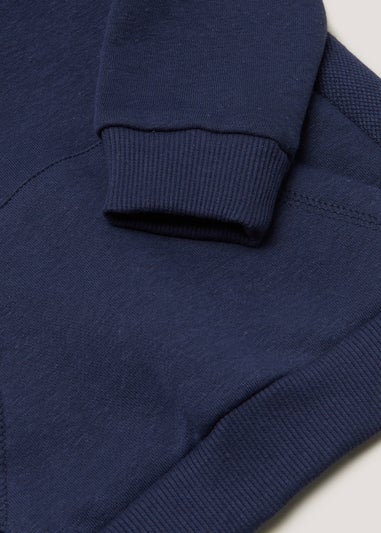 Boys Navy Pique Hoodie (9mths-6yrs)