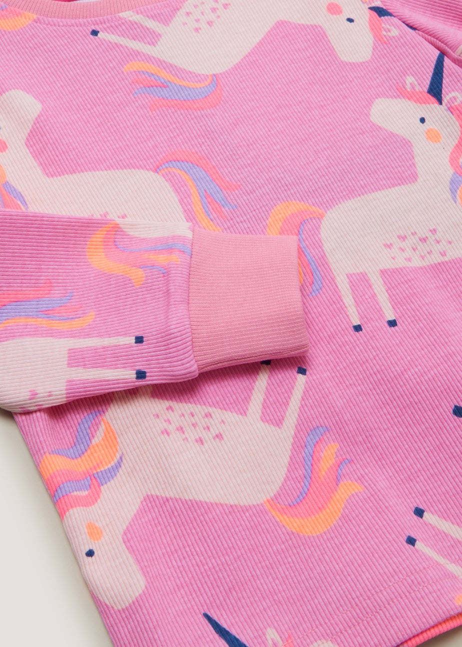 Girls Pink Unicorn Pyjama Set (9mths-5yrs)