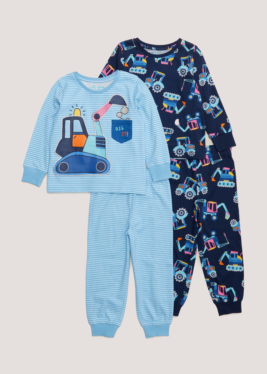 Boys Pack Digger Print Pyjama Sets (9mths-5yrs) Matalan