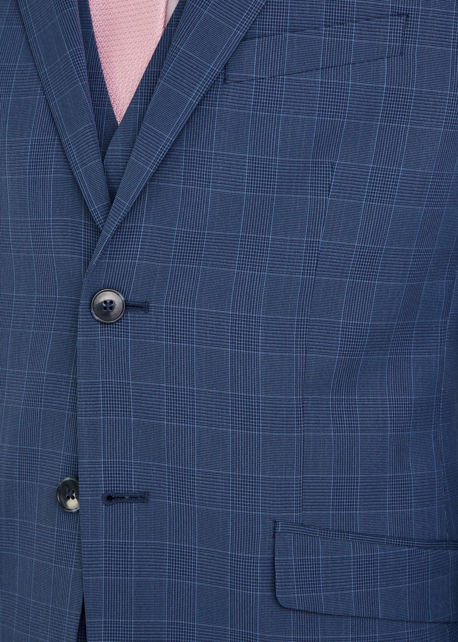 Taylor & Wright Hemsworth Blue Check Slim Fit Suit Jacket