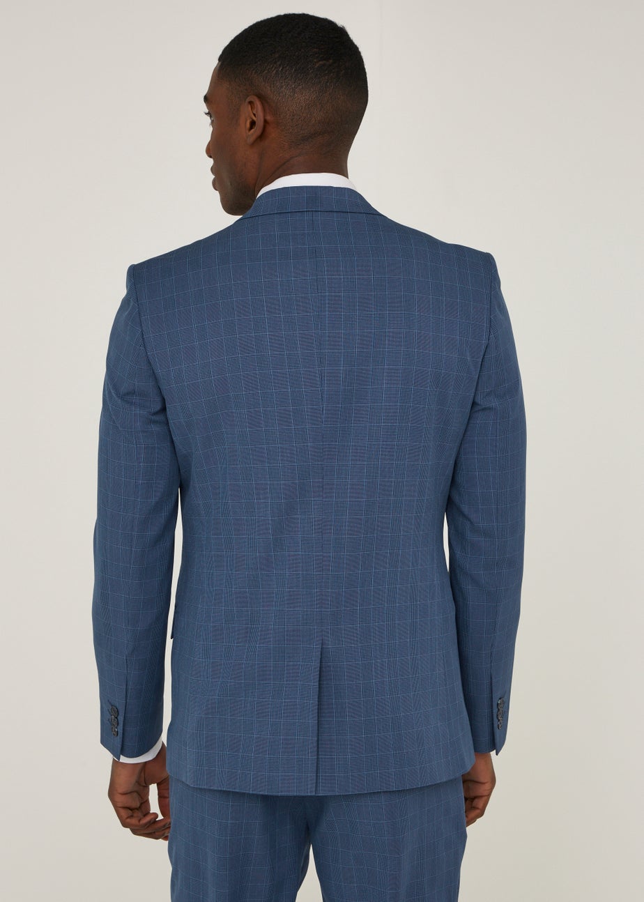 Taylor & Wright Hemsworth Blue Check Slim Fit Suit Jacket