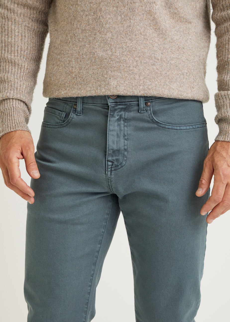 Blue Slim Fit Stretch Dyed Denim Jeans