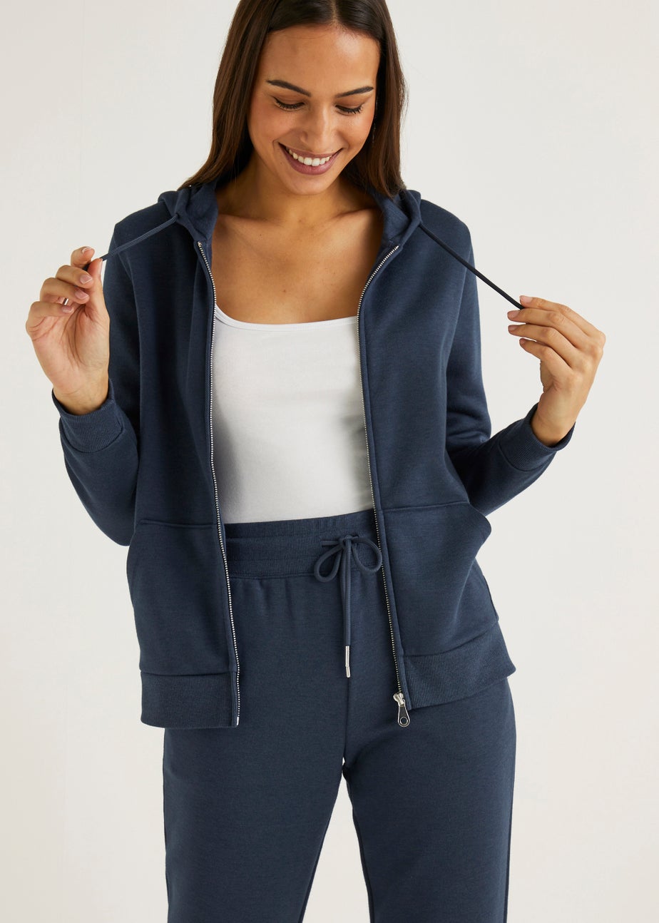 Navy Zip Up Hoodie