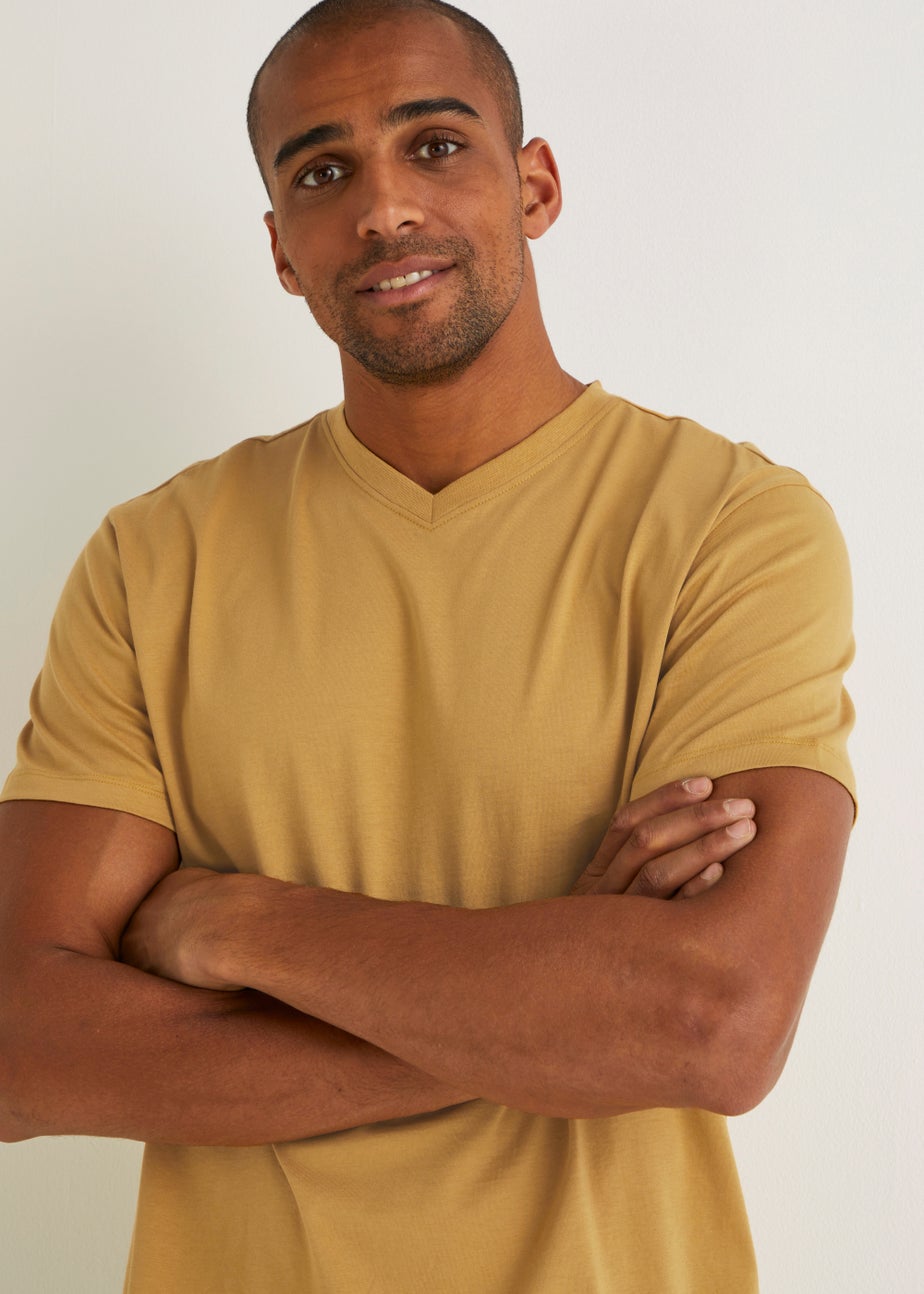Mustard V-Neck T-Shirt