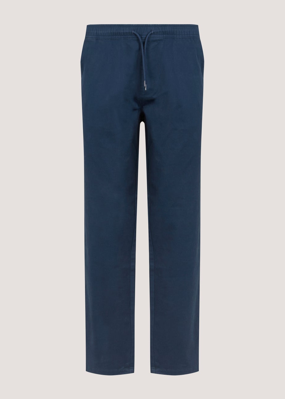 Navy Elasticated Chinos
