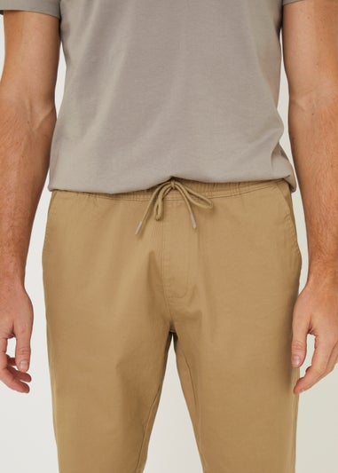 Stone Elasticated Chinos