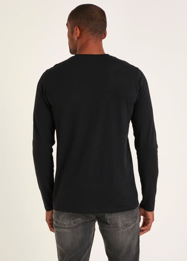 Black Essential Long Sleeve Crew Neck T-Shirt