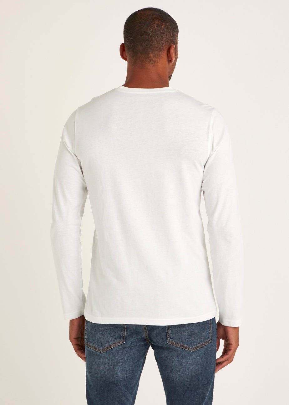 White Essential Long Sleeve Crew Neck T-Shirt