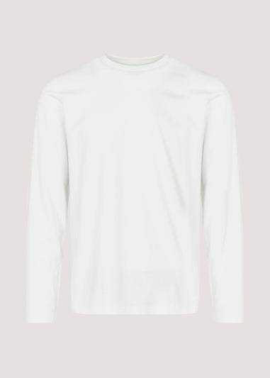 White Essential Long Sleeve Crew Neck T-Shirt
