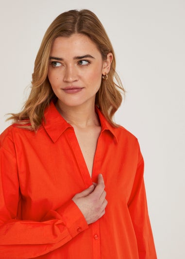 Red Poplin Shirt