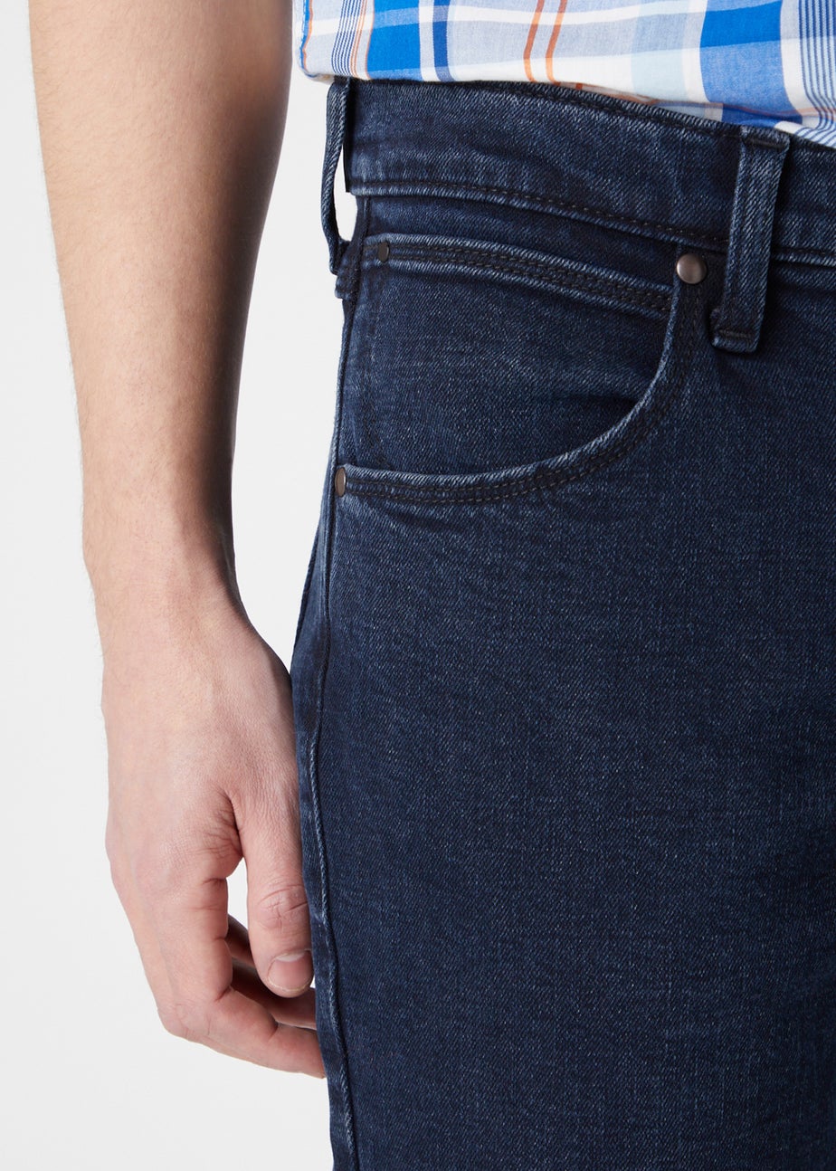 Wrangler Blue Black Regular Fit Jeans