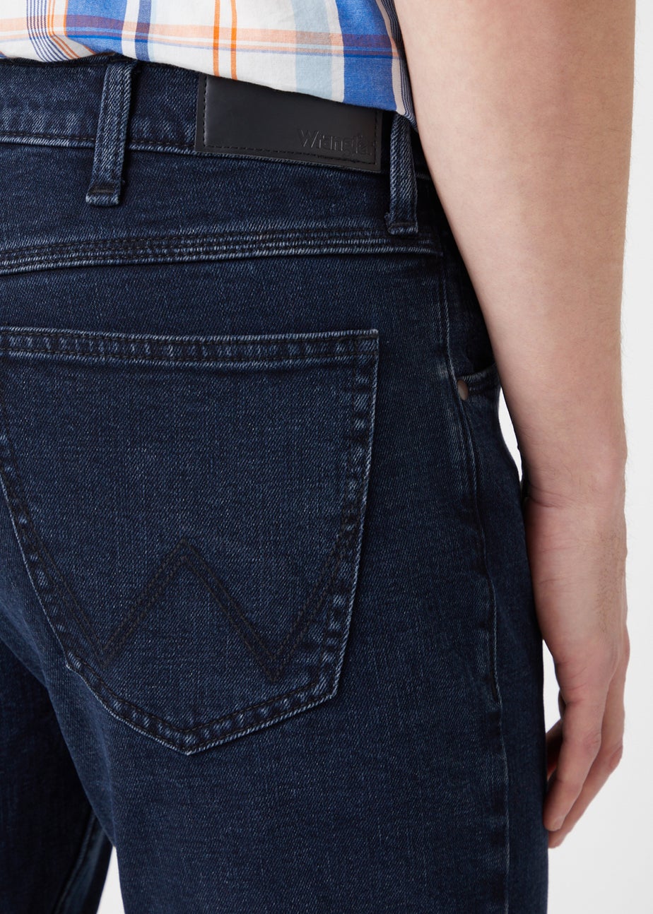 Wrangler Blue Black Regular Fit Jeans