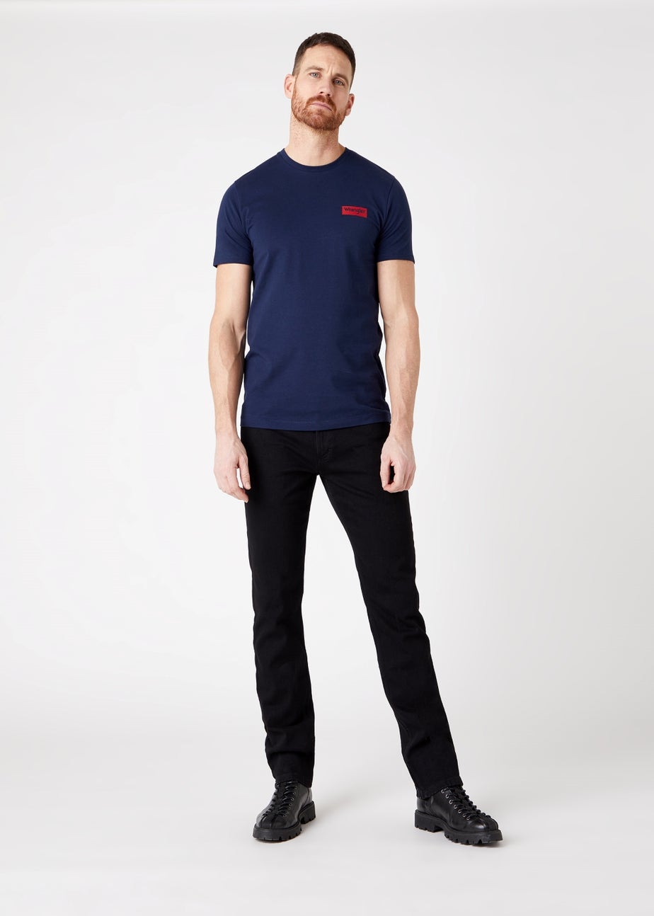 Wrangler Blue Black Regular Fit Jeans