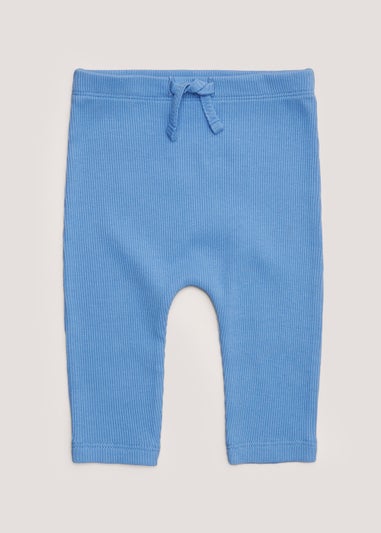 Baby Blue Ribbed Leggings (Newborn-18mths)