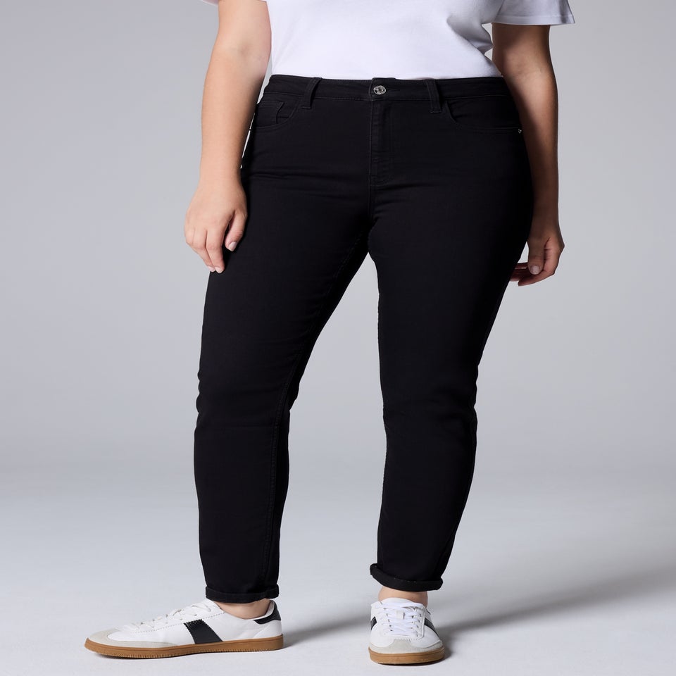 Jolie Black Relaxed Skinny Jeans