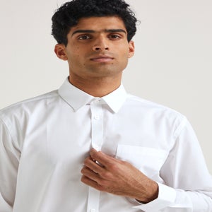 Taylor & Wright White Easy Care Regular Fit Long Sleeve Shirt